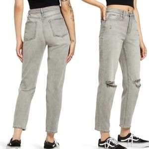 BP high rise distressed mom jean 27